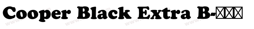 Cooper Black Extra B字体转换